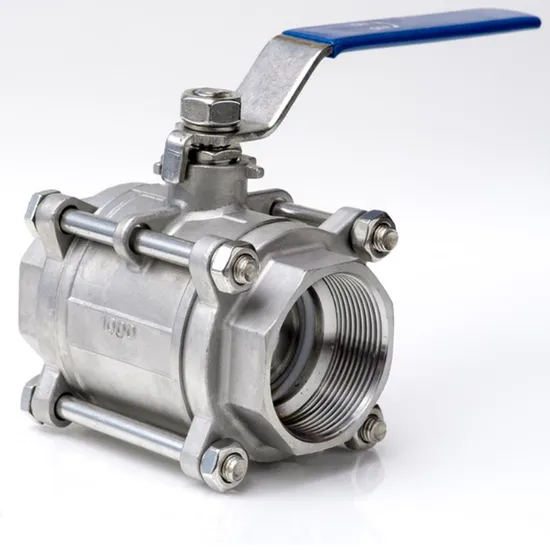 3 PC Durable Clamped DIN Standard Three Piece Bsp/NPT/BSPT Thread Stainless Steel Thread Full Diameter Ball Valve Made in China