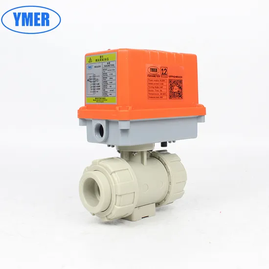 Pph Plastic Electric Ball Valve for Agricultural Irrigation AC24V/DC24V Motorized Ball Valve