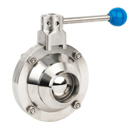 Stainless Steel Sanitary Hygienic Pneumatic Actuator Ball Butterfly Valve