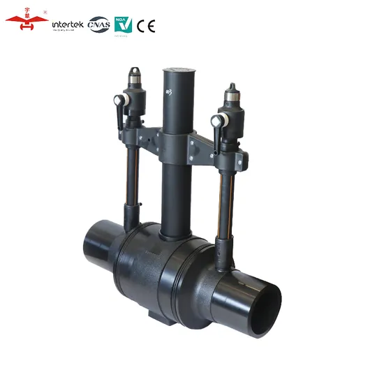 PE Ball Valve PE100 Pn16 with Two Purge PE Ball Valve