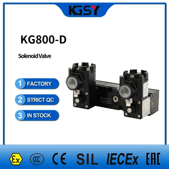 Kg800 Single & Double Coil Explosionproof Solenoid Valves 12V 24V