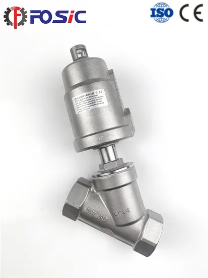 Stainless Steel Pneumatic Piston Angle Seat Valve