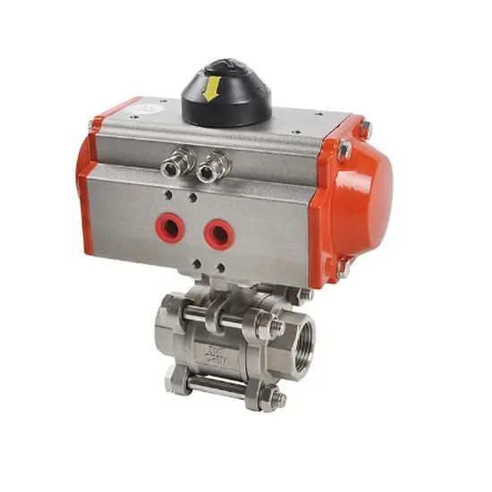 Double Acting Pneumatic Actuator Flange Ball Valve Pneumatic Control Valve DN80