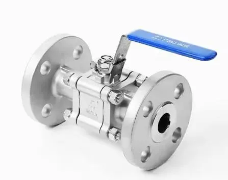 Industrial Pressure Control Valve Piece Stainless Steel Manual Flanged 3PC Ball Valve