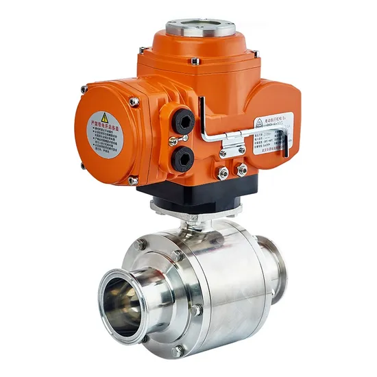 Wai Hang SMS/ISO/CE/DIN/3A SS304/316L Sanitary Electric Forged Straight Through Quick Clamp Ball Valve for Biomedicine/Food/Fine Chemicals Industries