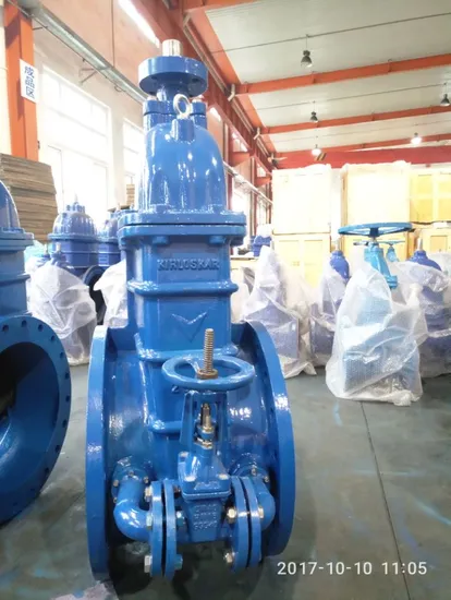 DIN3202 F4 F5 BS5163 Awwa C509 C515 As2129 Non-Rising Stem Inside Screw Di Ductile Iron Sluice Resilient Rubber Seat Gate Valve with Bypass Pn10 Pn16 Pn25