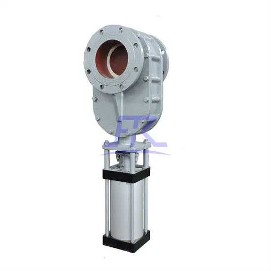 Industrial Valve Frz644tc Pneumatic Flanged Ceramic Lined Double Disc Balance Gate Valve