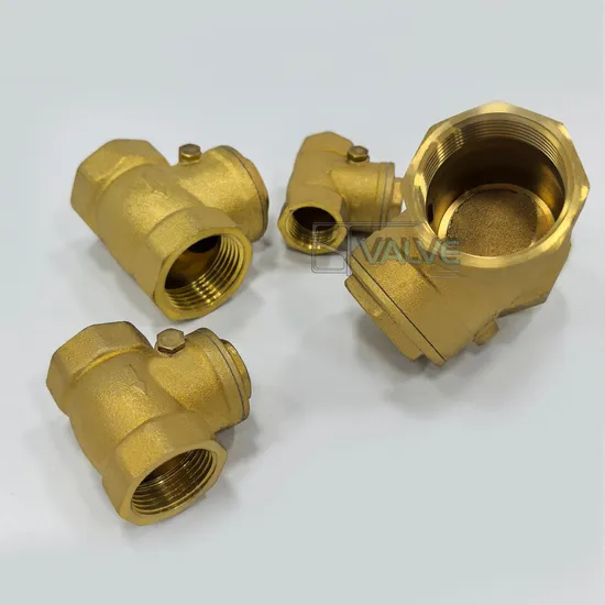 Hydraulic Horizontal Check Valves Swing Type Valve Non Return Brass Liquid Check Valves