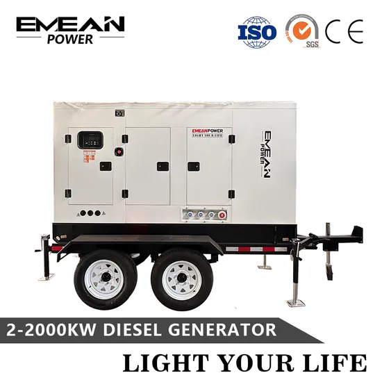 Mobile Generator Trailer 50kVA Silent Diesel Generator Genset