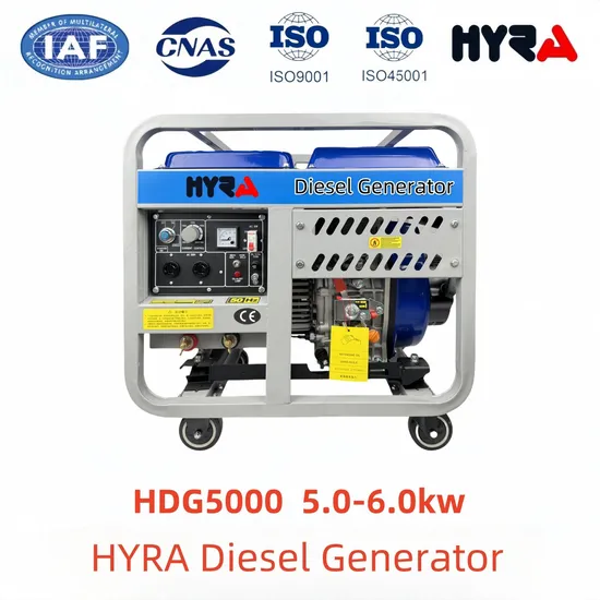 4.5kw 5kw 5.5kw 6kw 6.5kw Portable Electric Diesel Generator 220V/380V Electric Start Silent Diesel Generator Portable Electric Diesel Generator