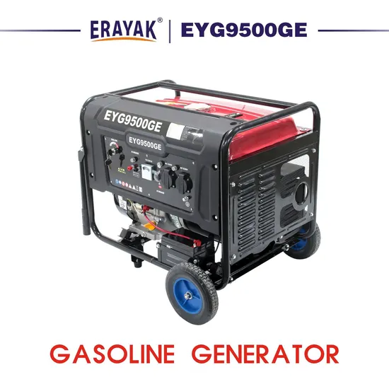 Eyg9500ge Erayak 8kw 8.5kw 50Hz/60Hz 110V/220V/380V Portable Gasoline Petrol Generator