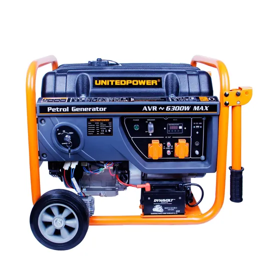 Electric Start 6kw 7kw Single Phase Open Type Portable Gasoline Generator with Up190 14HP Engine