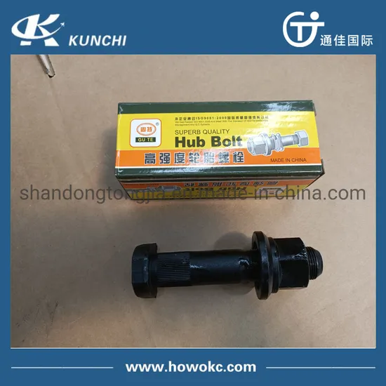 Sinotruk HOWO Weichai Truck Spare Parts Shacman Foton Heavy Truck Chassis Part Factory Price Wg9112340123 Rear Wheel Bolt for Sinotruk Spare Parts