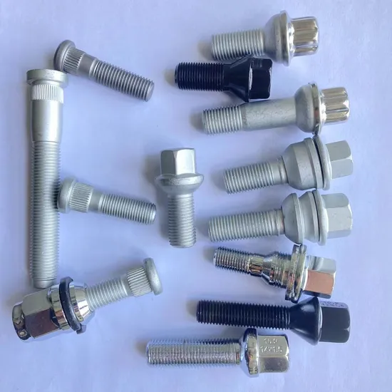 Tire Nut Stud, Lug Bolts, Axle Wheel Hub Bolt M12 M14 M10 M16 M18 *1.25 *1.5 X2 M19 M20 M22 M24 M26 M27 M28 M30 for Car Truck Bus Van
