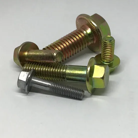 Grade 10.9 12.9 Zinc Plated DIN 6921 M6 M8 M12 M16 High Strength Hex Head Flange Bolt