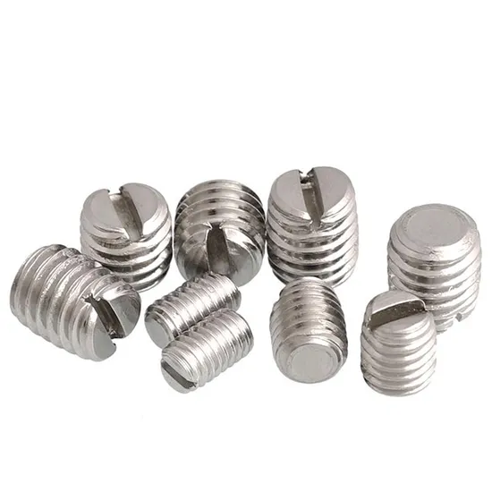 All Size DIN551/ISO4766/GB73 Stainless Steel Slotted Set Screws with Flat Point