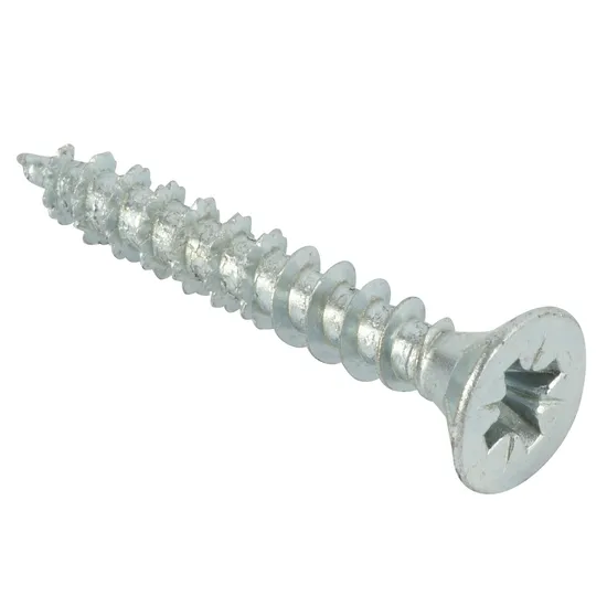 Chipboard Screw in Zinc White and Zinc Yellow