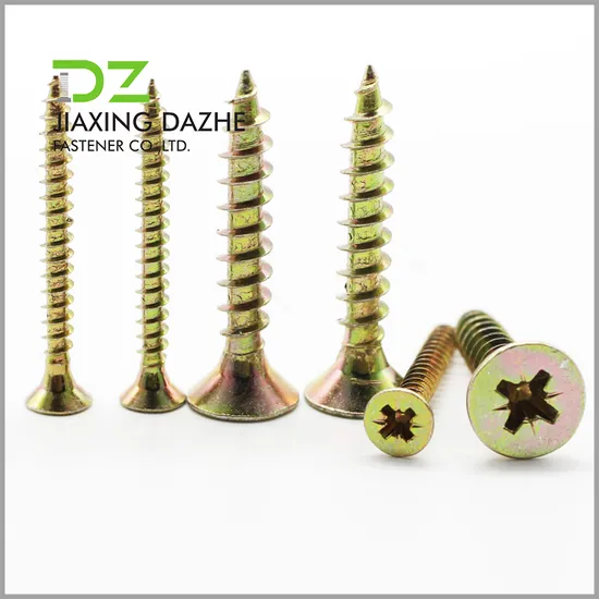 China Fastener Supplier Pozi Flat Head Chipboard Screw