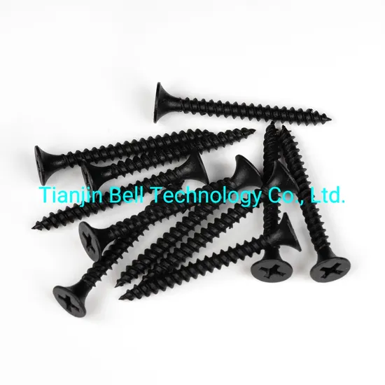 6*1 /3.5*25mm C1022 Bugle Head Black/Grey Phosphated/Zinc Plated/Fine/Coarse Thread Gypsum Screw/Drywall Screw