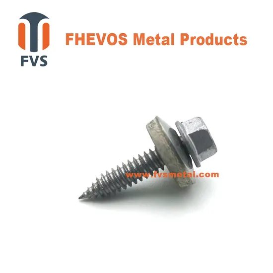 Ss 304/316/410 Hex Head Tapping Screw Stainless Steel Screw with EPDM Washer
