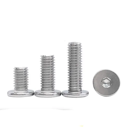 M2 M3 M4 M5 M6 M8 Stainless Steel Black Flate Head Thin Head Hex Drive Low Profile Screw