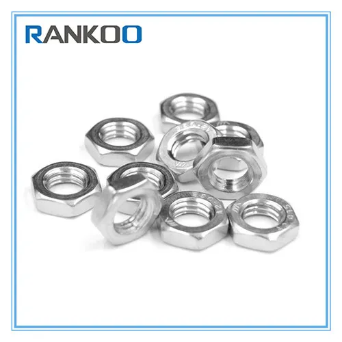 Metric Stainless Steel 304 316 DIN439 M10 M12 Hex Thin Nuts
