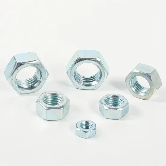Customized Service Blue Dyed Cadmium Plated Brass Aluminium Stainless Steel 10-42mm Carbon Steel Black DIN934 Hex Nut