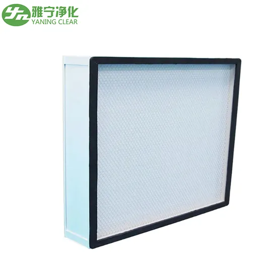 Yaning Certificated Customized Mini-Pleat HEPA Filter for Cleanroom