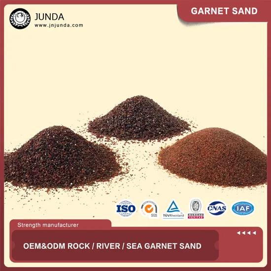 Factory OEM&ODM Abrasive Garnet Sand 80/120 Mesh for Water Jet Cutting Garnet Sand Water Filtration Rock/Sea/River Garnet Sand