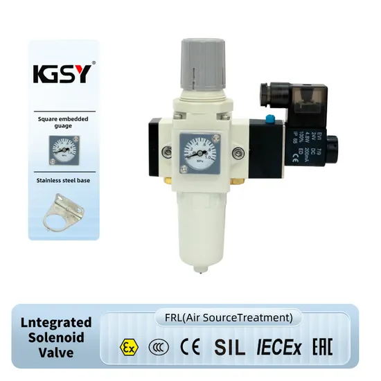 Aw2000-02 Series Lntegrated Solenoid Valve Regulator Pneumatic Filter Regulator Lubricator Air Source Treatment Unit