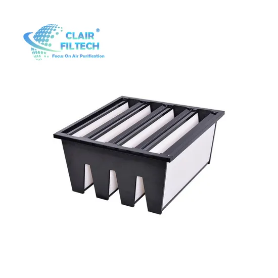ABS Plastic Frame HEPA Compact V-Bank Plastic Frame Mini Pleat Air Filter