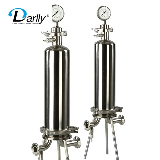 GMP Standards Single-Round Sanitary Liquid Filter Housing with Crevice-Free Welding for Pharmaceuticals, Microelectronics Applications
