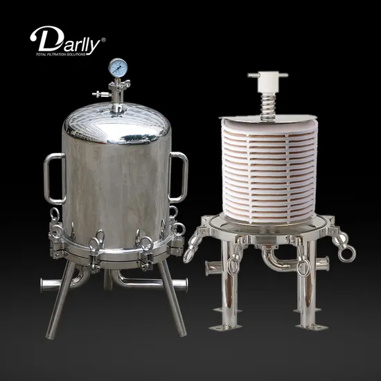 12inch 16′′ Disc 316L Stainless Steel Sanitary Lenticular Water Filter Cartridge Housing with Depth Stack Filters