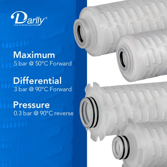 PP/PTFE/Pes Pleated Membrane Filters Capsule Filter 0.22 Micron Pharmaceutical Bio Filtration Process Filter
