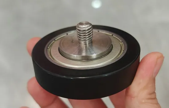 Silicon Rubber / Urethane Molded Bearings - Flat, with Threaded Shaft (UMBH6-28 UMBT6-28)