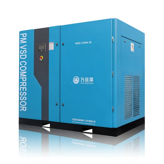 Wan Beardsley Compressors 75kw 100HP Pm Motor Variable Frequency Energy Saving Screw Air Compressor