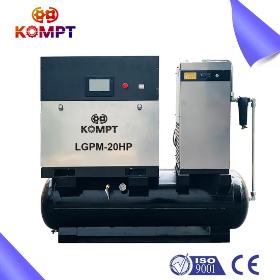30HP Combined Rotary Screw Air Compressor with Receiver and Dryer