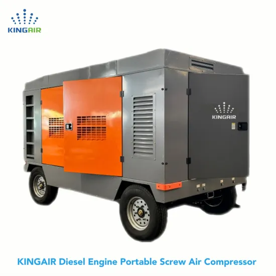 Diesel Engine Driven 240psi 29m3 Two Stage Mobile Screw Air Compressor for Water Well Drilling Rig