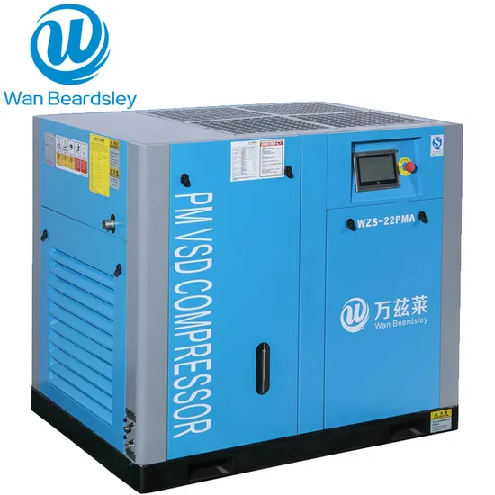 Industrial Stationary Similar Ingersoll Rand Atlas Copco 7 8 10 Bar Medical Oil Free Electric Direct Driven Pmsm Pm VSD Rotary Screw Type Air Compressor
