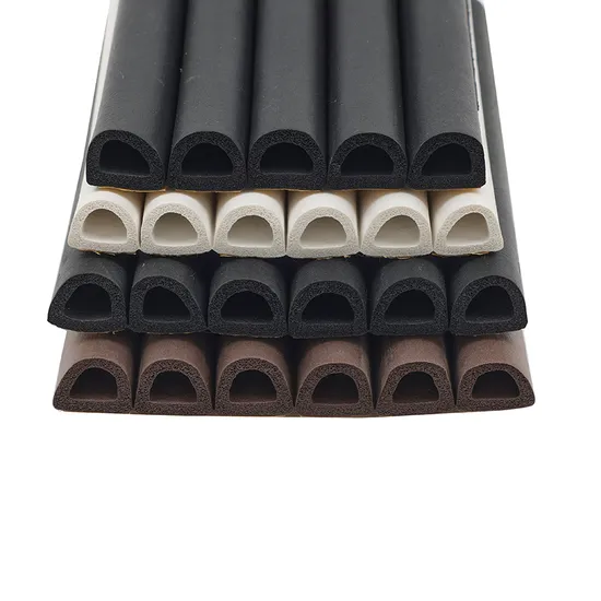 Self-Adhesive Solid Rubber Strip Backed by Rubber Glass Gasket Buffer Strip