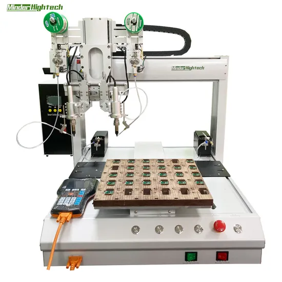 Desktop 4 Axis Soldering Machine Auto Robot Double Head Soldering Robot