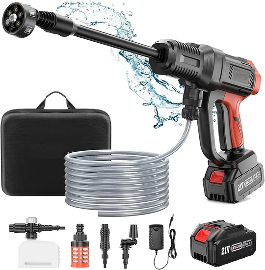 Electric Portable High Pressure Car Washer Gun Cleaner with Lithium Battery