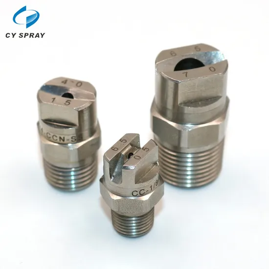 1/4" NPT Stainless Steel Water Jet Flat Fan Spray Nozzles for Cleaning 1/4" Corrosion Resistant Flat Fan Spray Nozzle