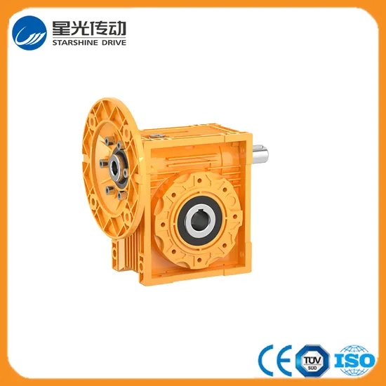 Right Angle Aluminum Body Worm Gearbox with Output Flange