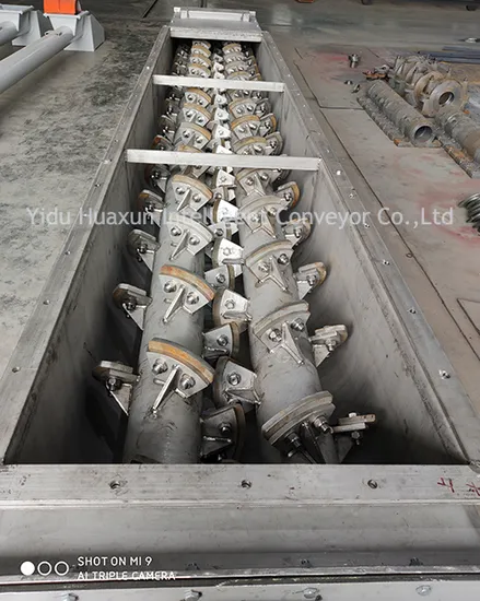 Auger Conveyor/Agitator for Biaxial Humidification & Blending with High Capacity