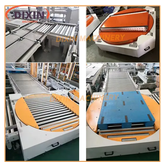 90 Degree Pallet Turntable Conveyor with Slewing Bearing Structure Pallet Roller Conveyor