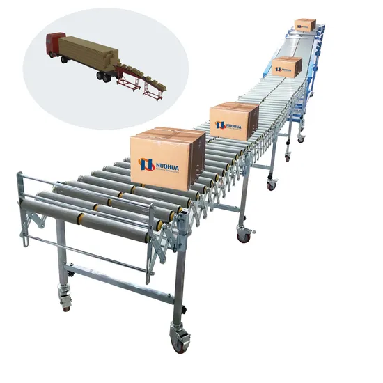 China Manufacturer Telescopic Unloading Roller Conveyor Vehicle Offloading Conveyor for Box