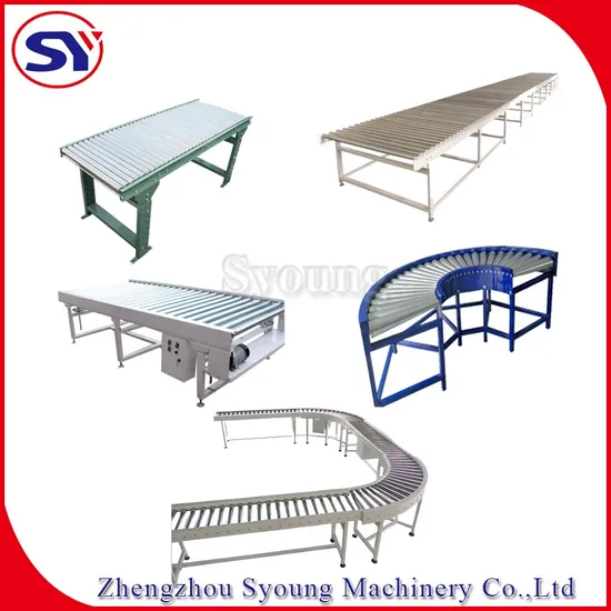 Motorized Industrial Steel Roller Conveyor for Carton Packages Pallets Roller Bed Table Conveyor