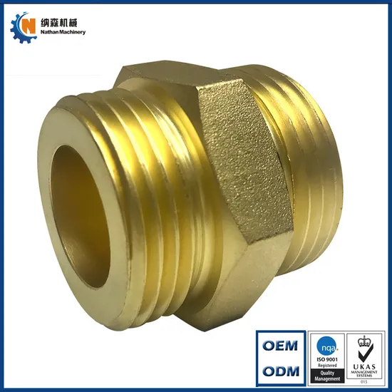 Brass Hot Forging Parts Turning Connecter Forging Part