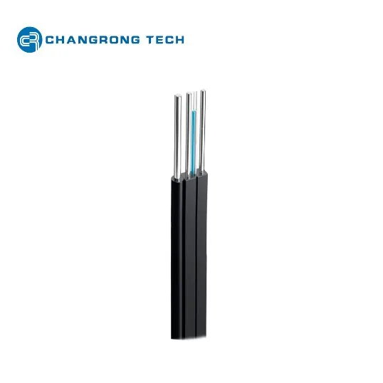 1 Core 1km Plywood Drum Fiber Optic Single Mode G657A1 G657A2 Steel Wire Messenger FTTH Drop Cable